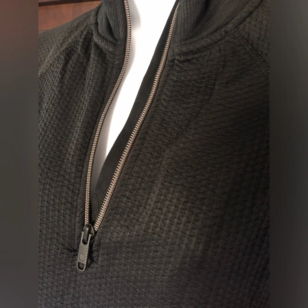 Lululemon Athletica Relaxed Fit Ribbed Black Half-Zip Pullover Size 6 NWOT - Picture 7 of 13